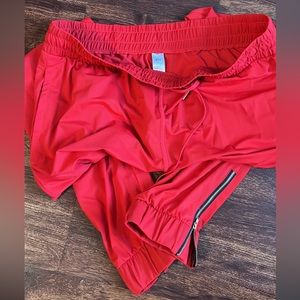 Zyia Red Everywhere zipper joggers